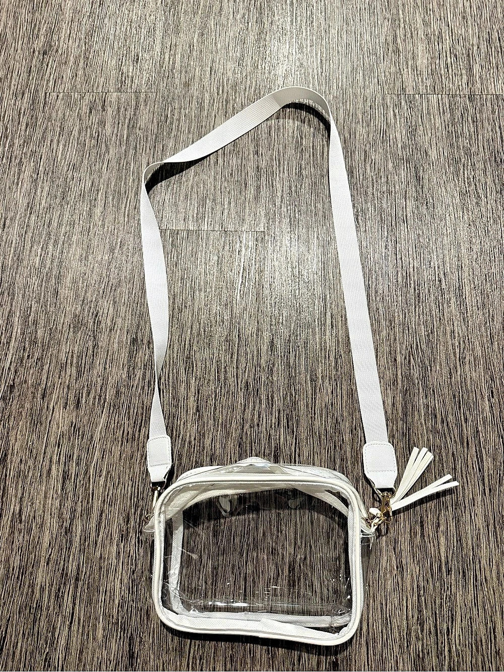 Clear Crossbody Bag in White